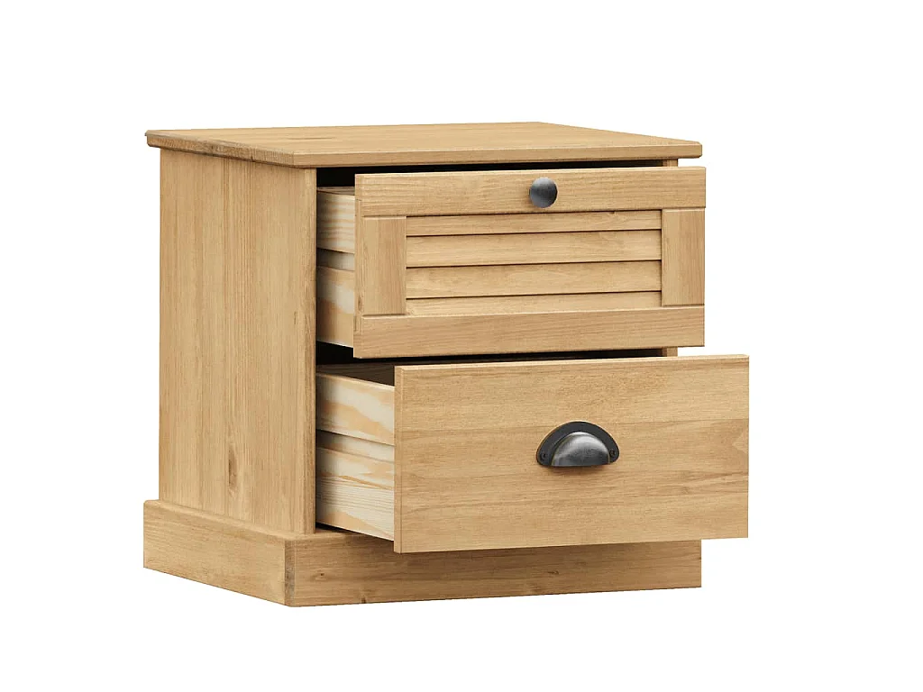 Comodino VIGO 42x35x42 cm in Legno Massello di Pino