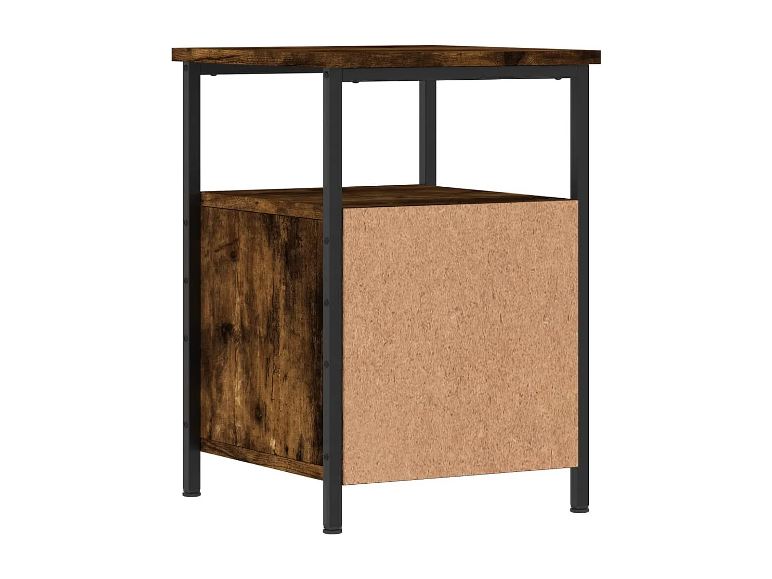 Mesita de noche madera de ingeniería roble ahumado 34x35,5x50cm