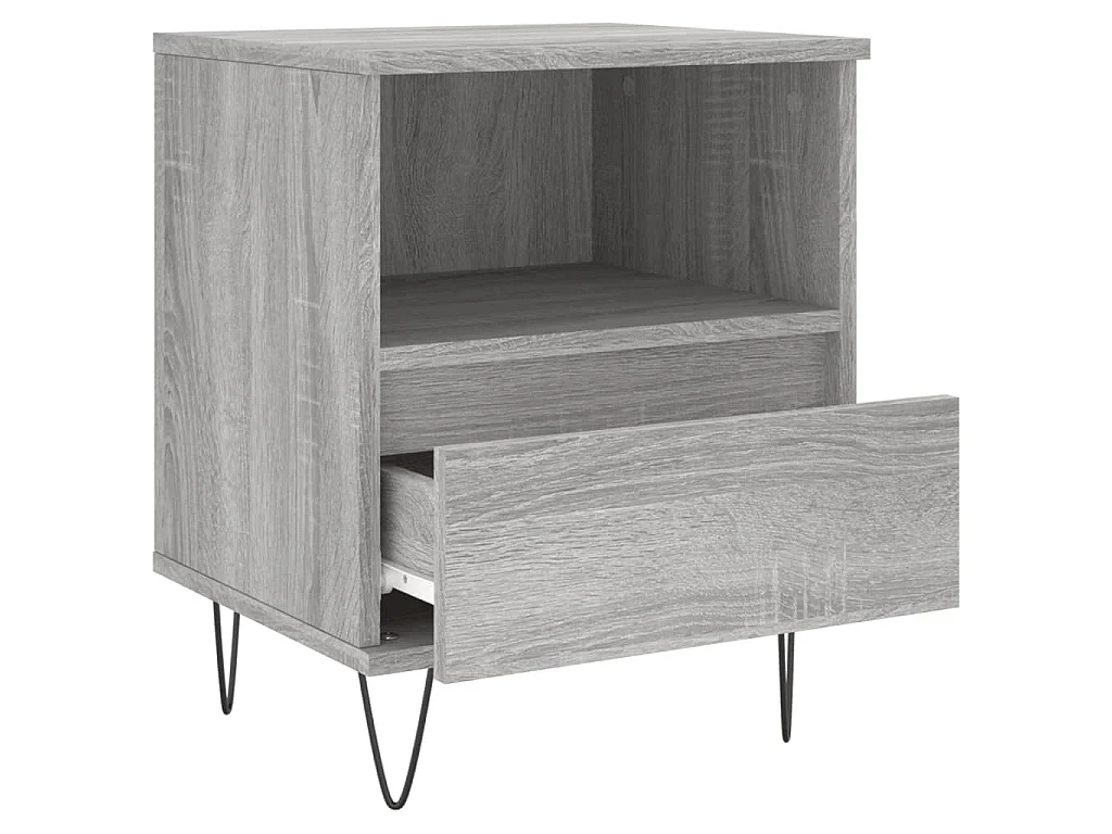 Table de chevet sonoma gris 40x35x50 cm bois d’ingénierie