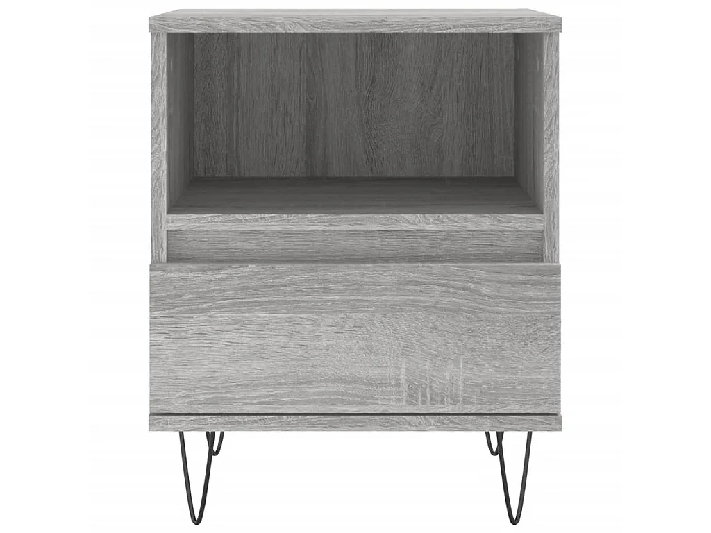 Table de chevet sonoma gris 40x35x50 cm bois d’ingénierie