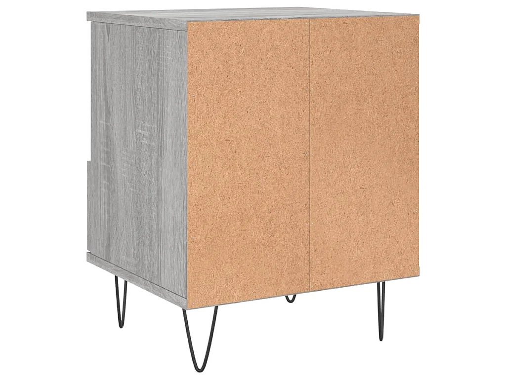 Table de chevet sonoma gris 40x35x50 cm bois d’ingénierie