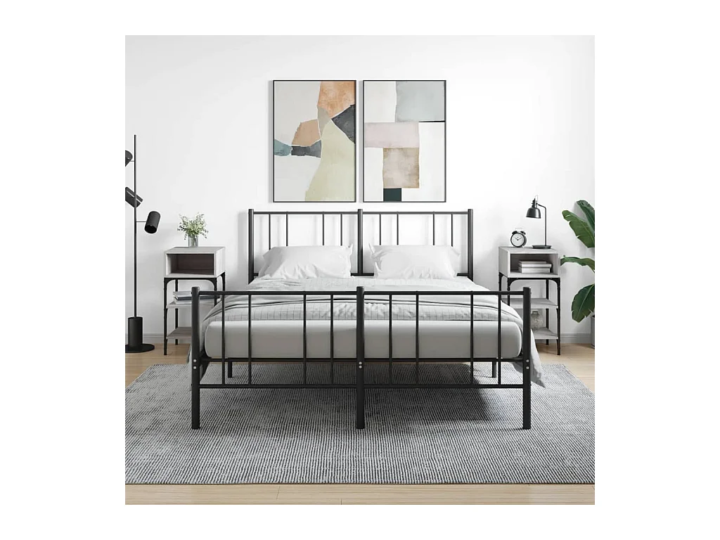 Nachttische 2 Stk. Grau Sonoma 35x34,5x70 cm Holzwerkstoff