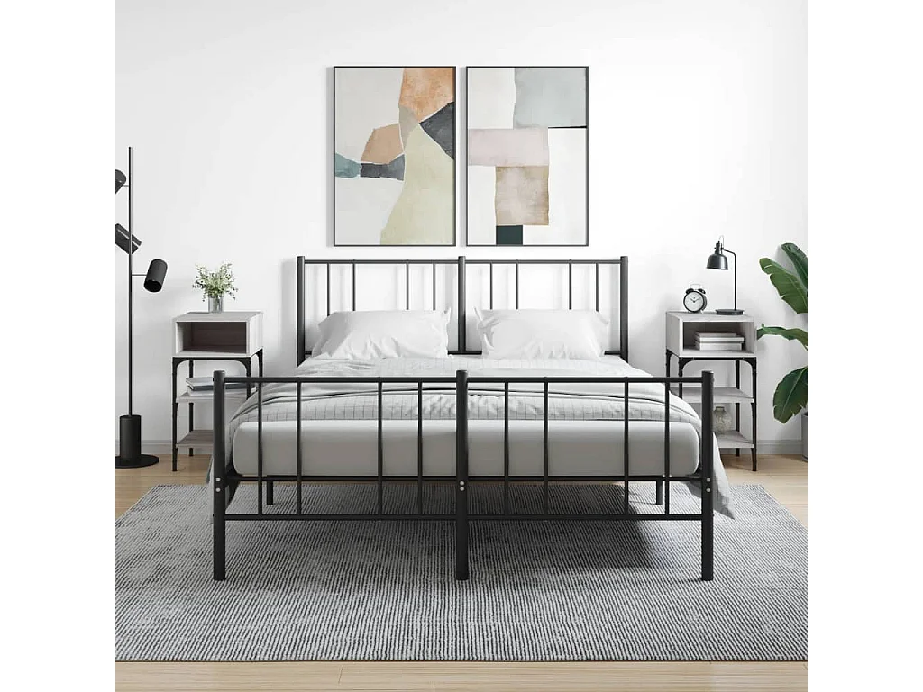 Comodini 2 pz Grigio Sonoma 35x34,5x70 cm in Legno Multistrato