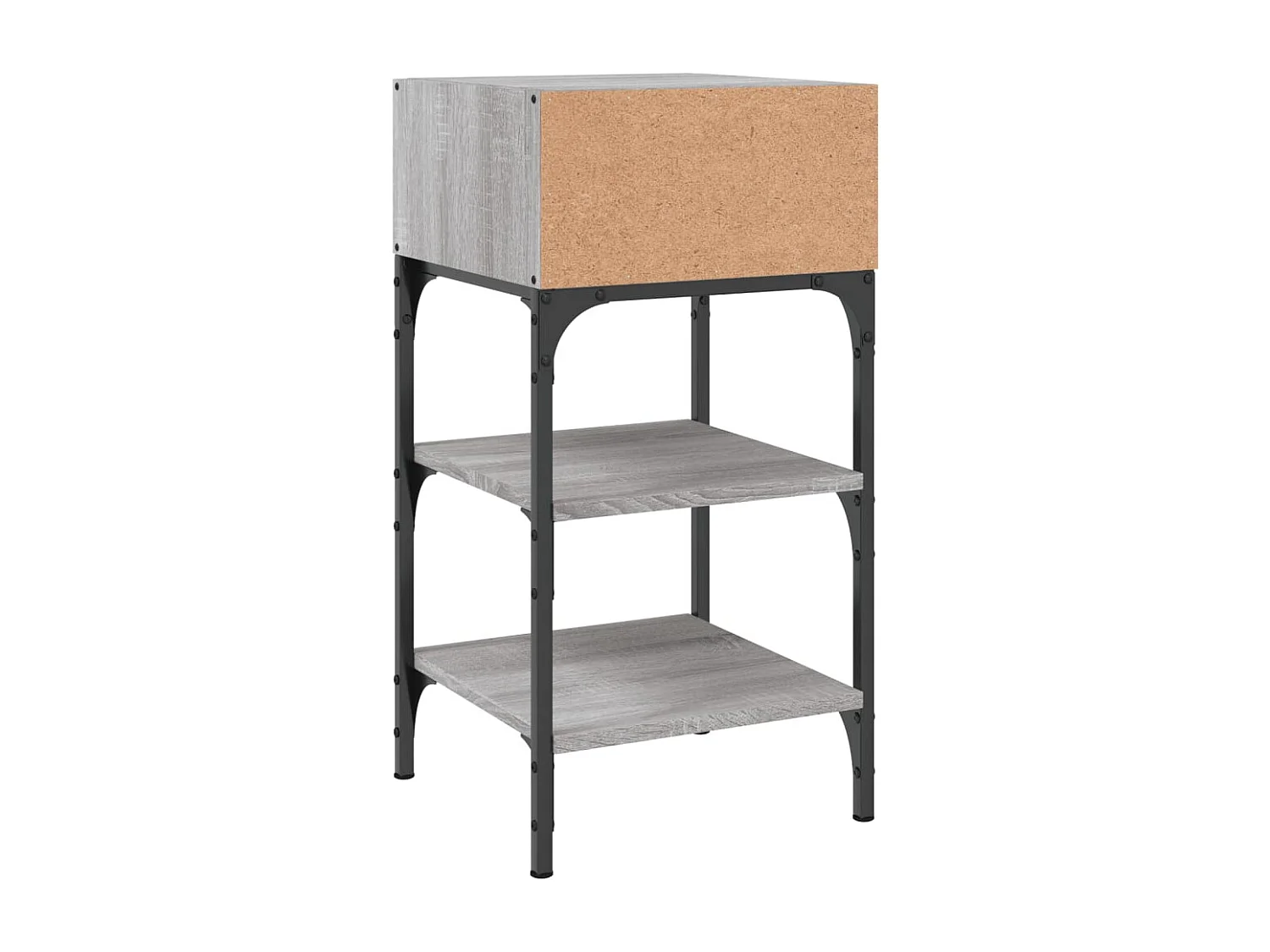 Comodini 2 pz Grigio Sonoma 35x34,5x70 cm in Legno Multistrato