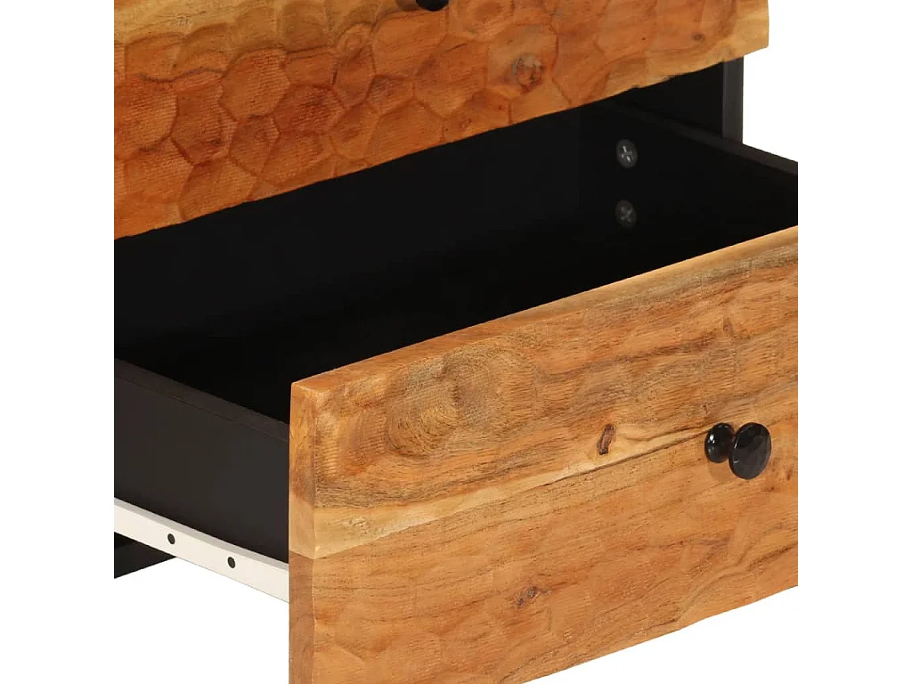 Table de chevet 50x33x60 cm bois d'acacia solide