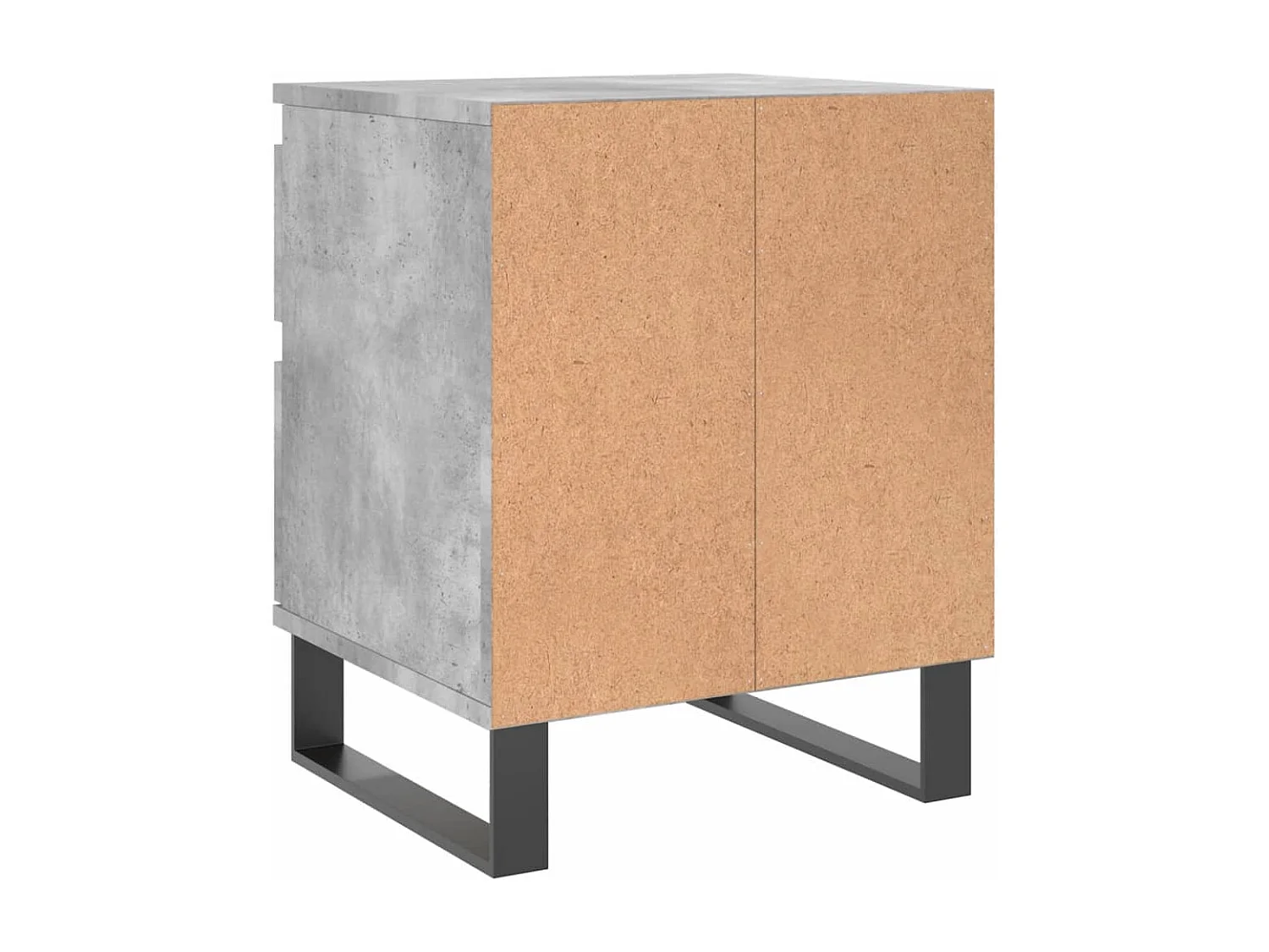 Tables de chevet 2 pcs gris béton 40x35x50 cm bois d’ingénierie