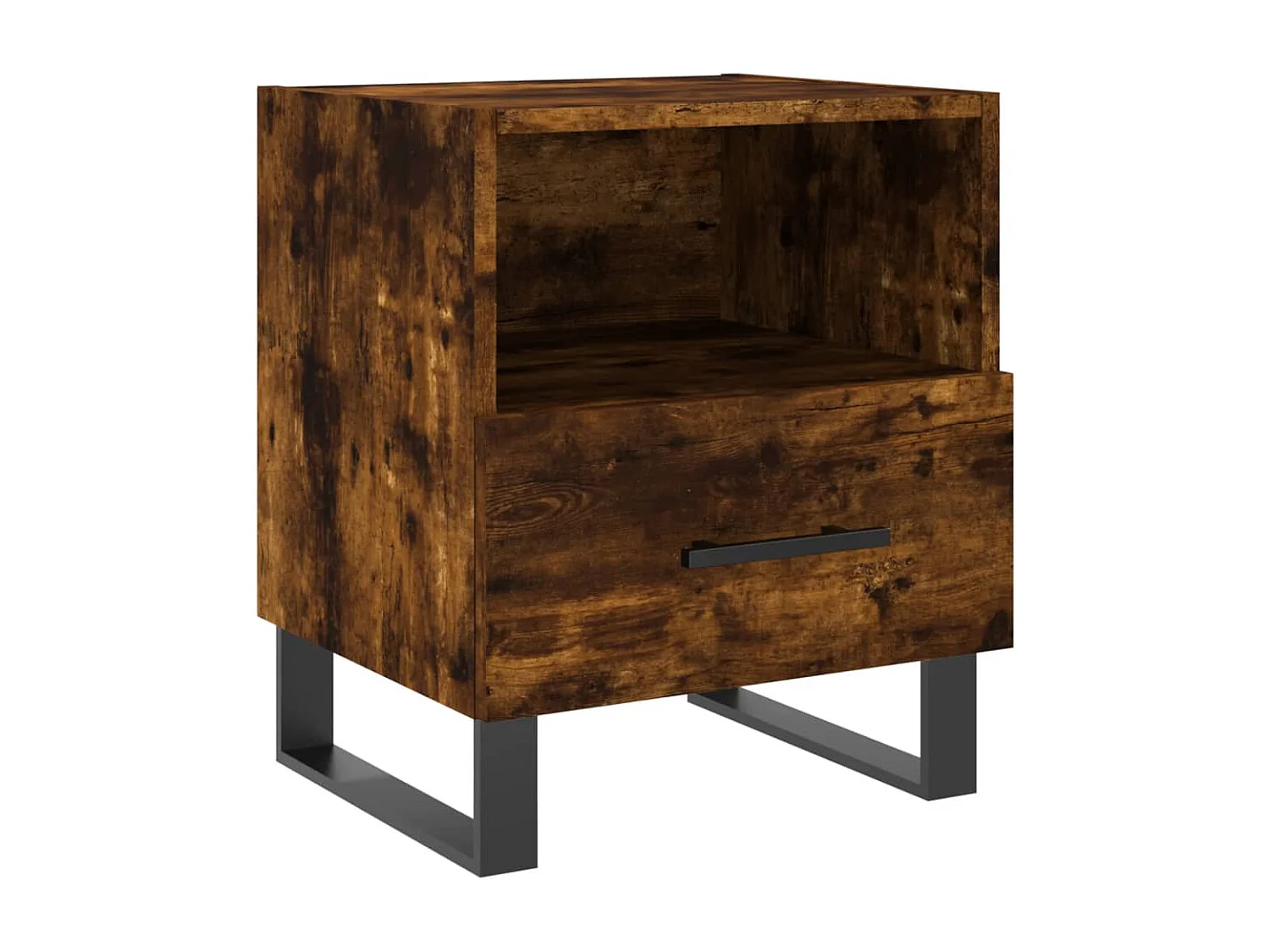 Comodini 2 pz Rovere Fumo 40x35x47,5 cm in Legno Multistrato