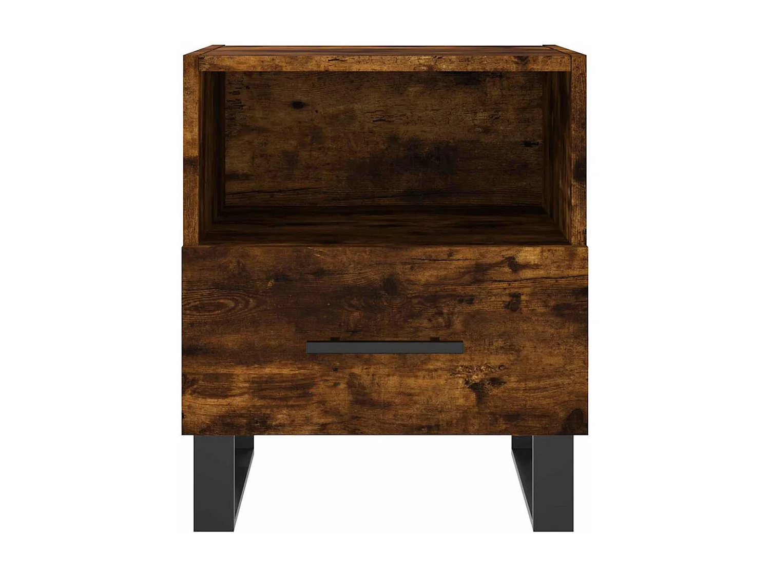 Comodini 2 pz Rovere Fumo 40x35x47,5 cm in Legno Multistrato