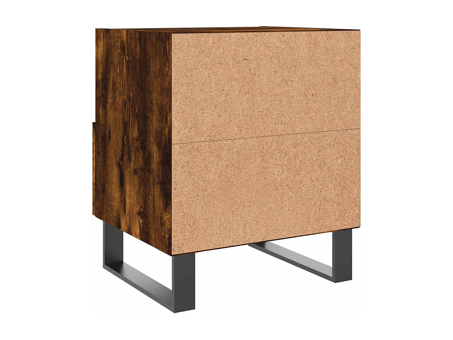 Comodini 2 pz Rovere Fumo 40x35x47,5 cm in Legno Multistrato