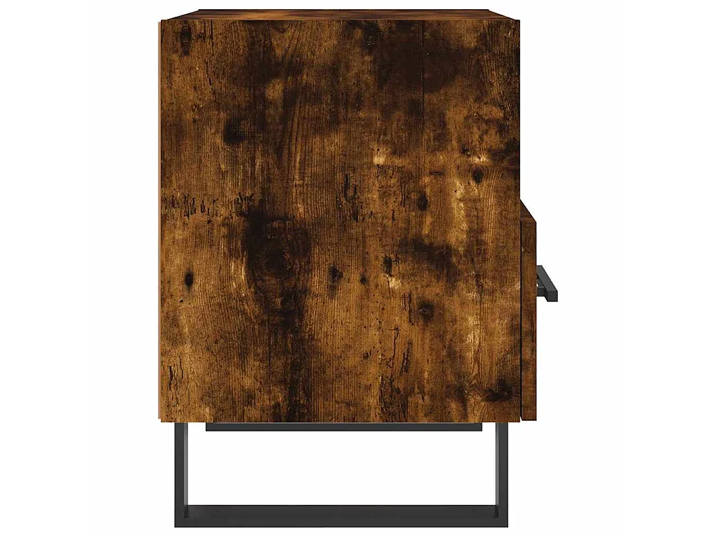 Comodini 2 pz Rovere Fumo 40x35x47,5 cm in Legno Multistrato