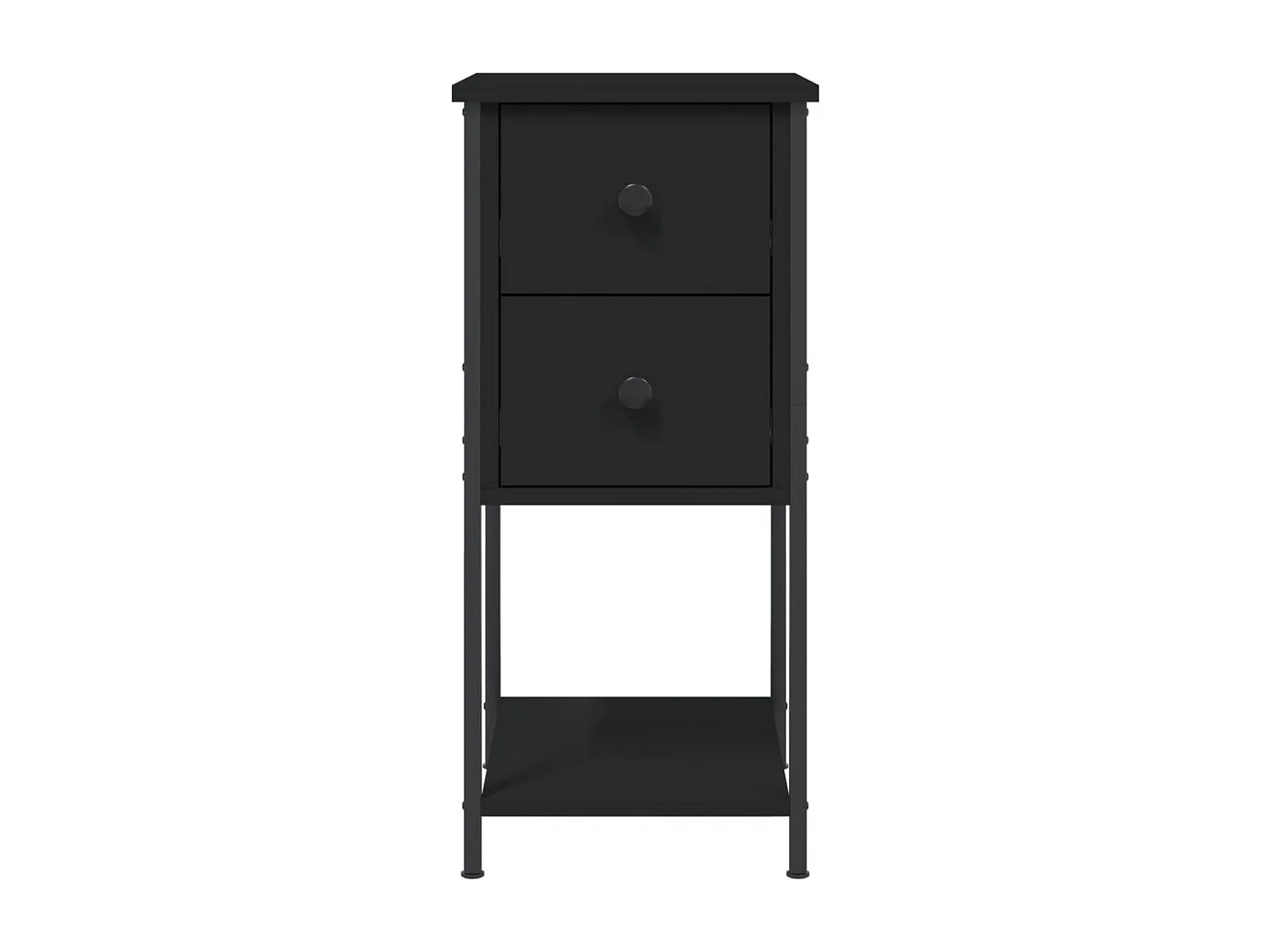 Table de chevet noir 32x42x70 cm bois d’ingénierie