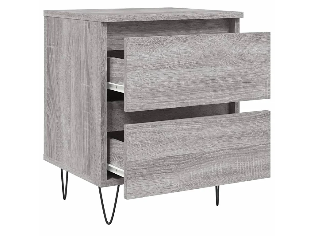 Tables de chevet 2 pcs sonoma gris 40x35x50 cm bois ingénierie