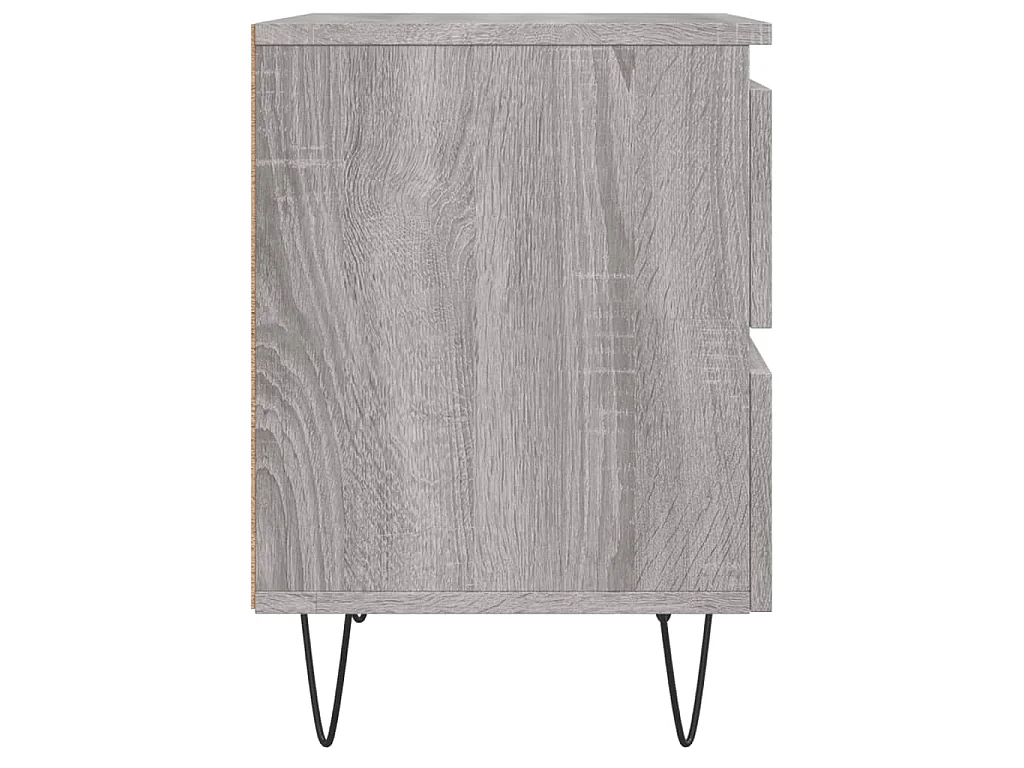 Tables de chevet 2 pcs sonoma gris 40x35x50 cm bois ingénierie