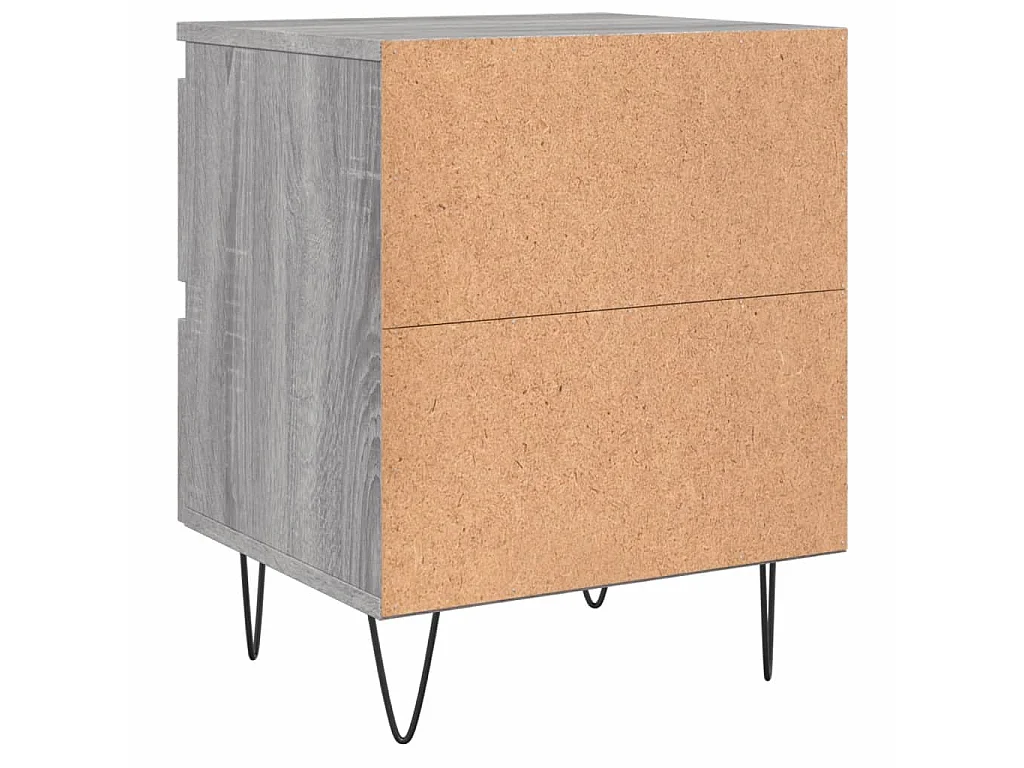 Tables de chevet 2 pcs sonoma gris 40x35x50 cm bois ingénierie