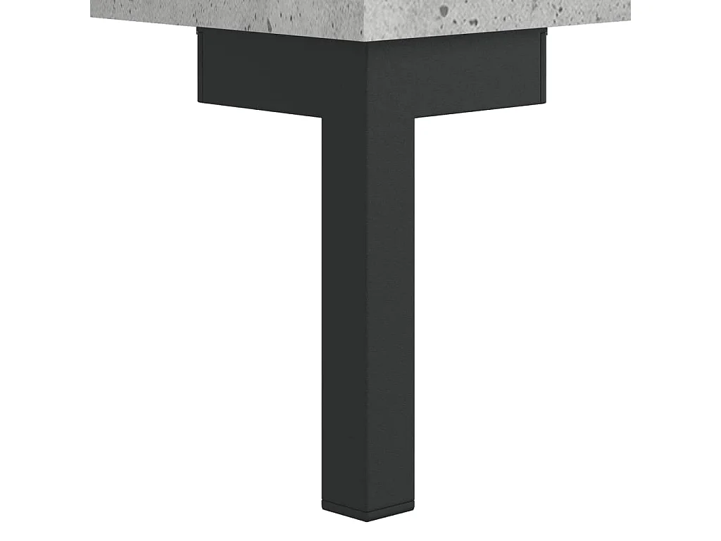Comodino Grigio Cemento 40x35x47,5 cm in Legno Multistrato
