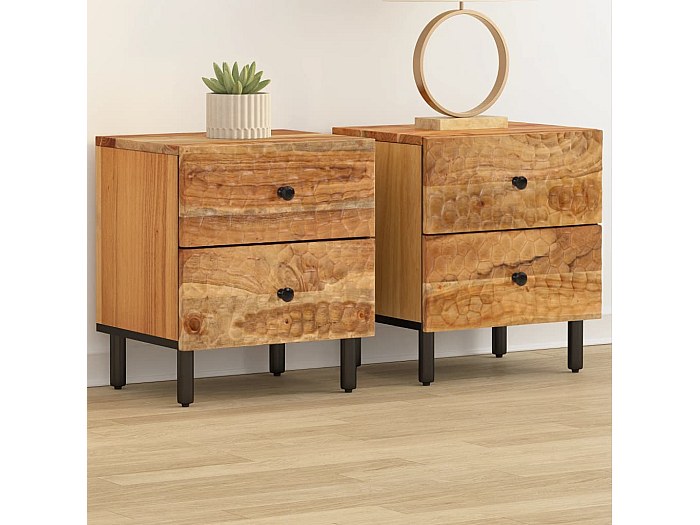 vidaXL Nachtkastje 40x40x36 cm massief acaciahout, bijzettafel, wandtafeltje, nachttafeltje, wandkastje, nachttafel, nacht kast, plantentafel