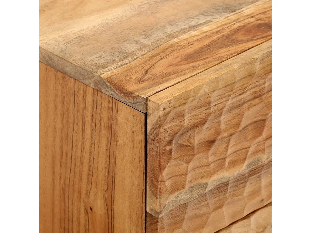 Tables de chevet 2 pcs 40x33x46 cm Bois d'acacia massif