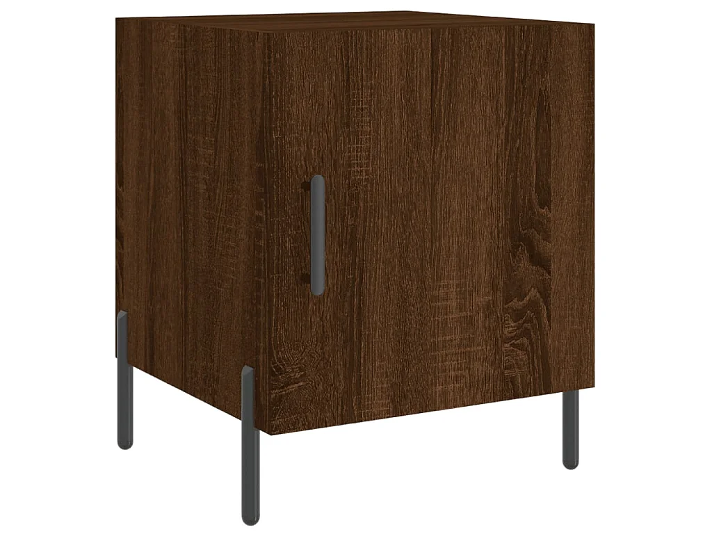 Nachtkastjes 2 st 40x40x50 cm bewerkt hout bruin eikenkleur