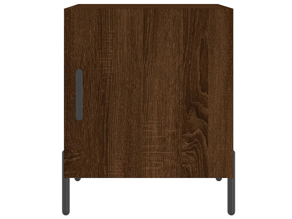 Nachtkastjes 2 st 40x40x50 cm bewerkt hout bruin eikenkleur
