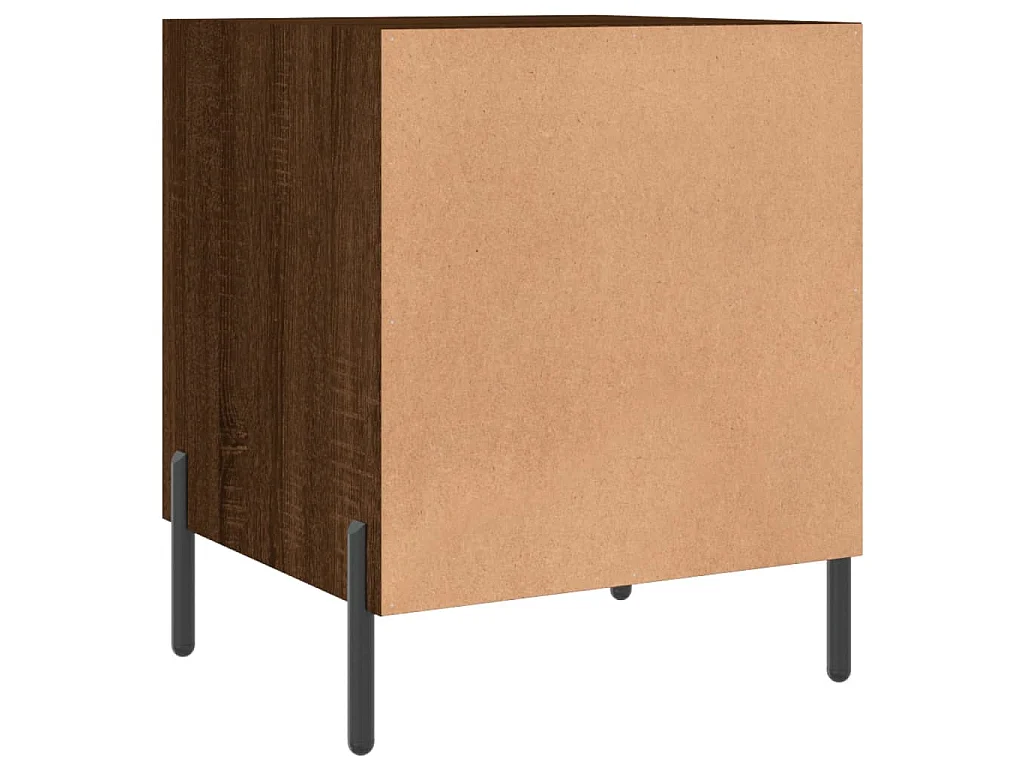 Nachtkastjes 2 st 40x40x50 cm bewerkt hout bruin eikenkleur
