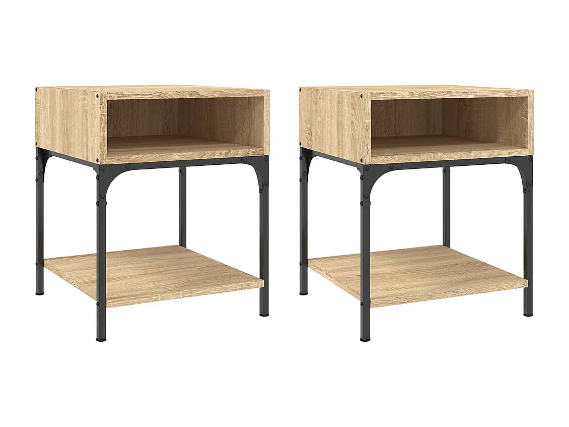 Tables de chevet 2 pcs chêne sonoma 40x41x50 cm bois ingénierie