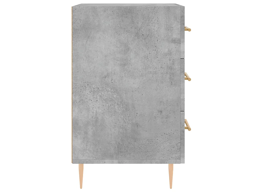 Nachtkastje 40x40x66 cm bewerkt hout betongrijs