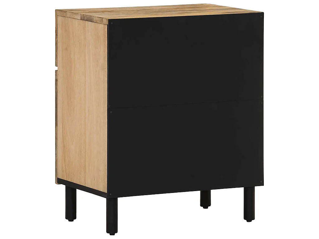 Table de chevet 50x33x60 cm bois de manguier massif