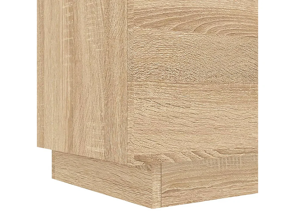 Nachttisch mit LED-Leuchten Sonoma Eiche Holzwerkstoff