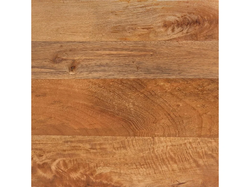 Comodino Marrone e Nero in Legno Massello di Mango