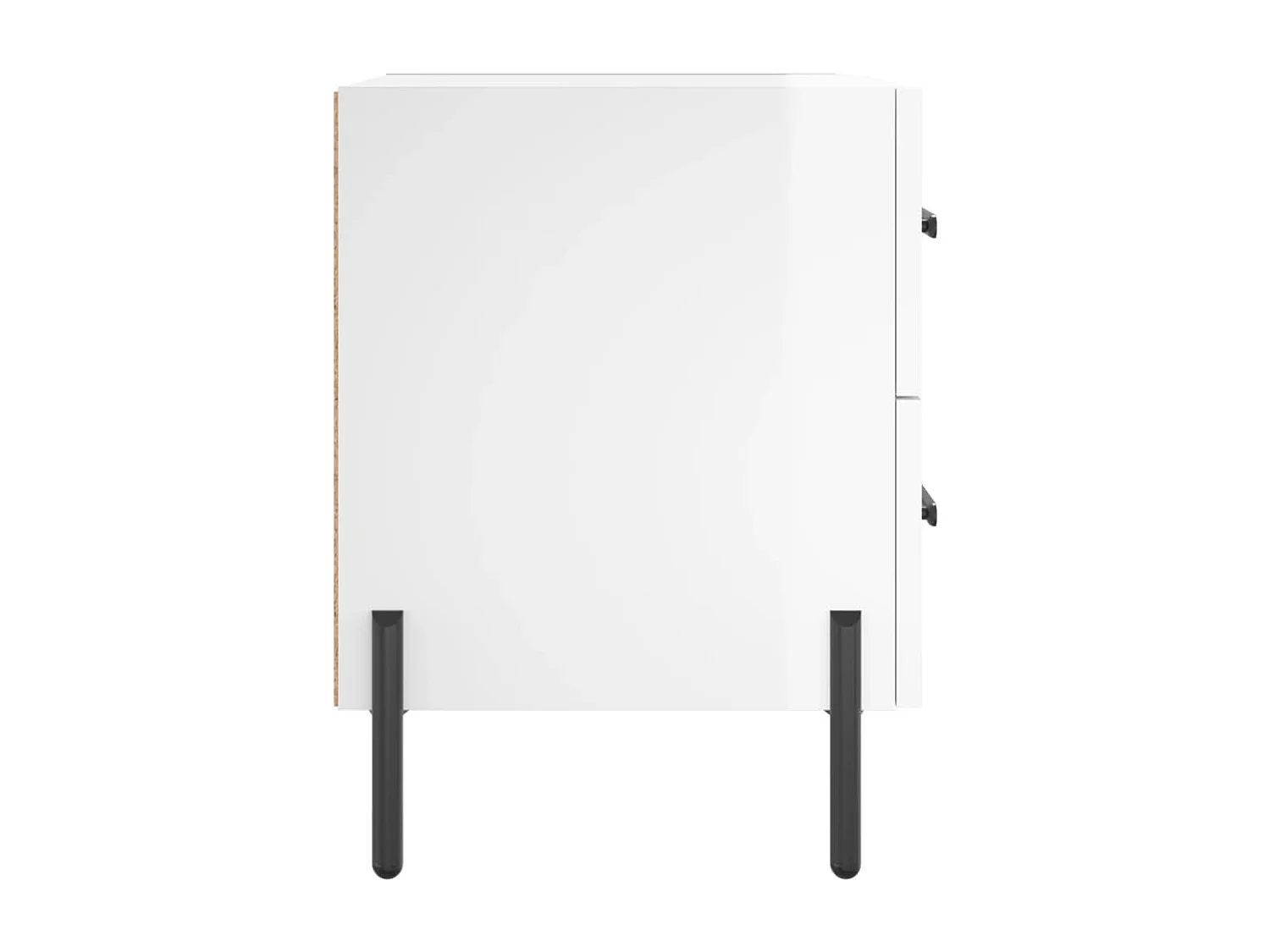 Tables de chevet 2 pcs blanc brillant 40x35x47,5 cm