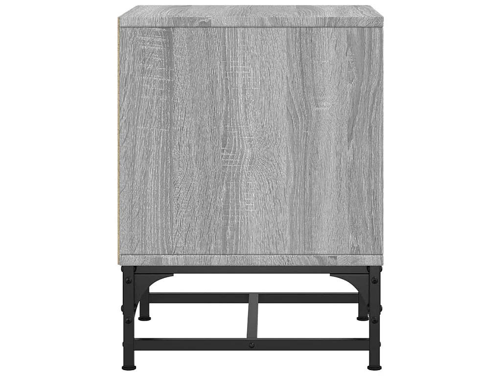 Tables de chevet et portes vitrées 2 pcs sonoma gris 35x37x50cm