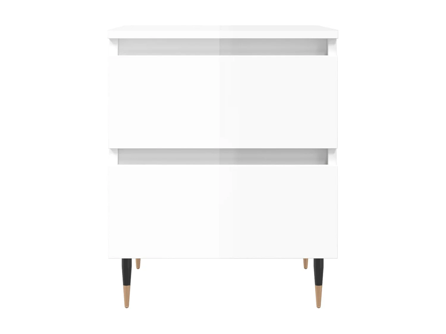 Tables de chevet 2 pcs blanc brillant 40x35x50 cm