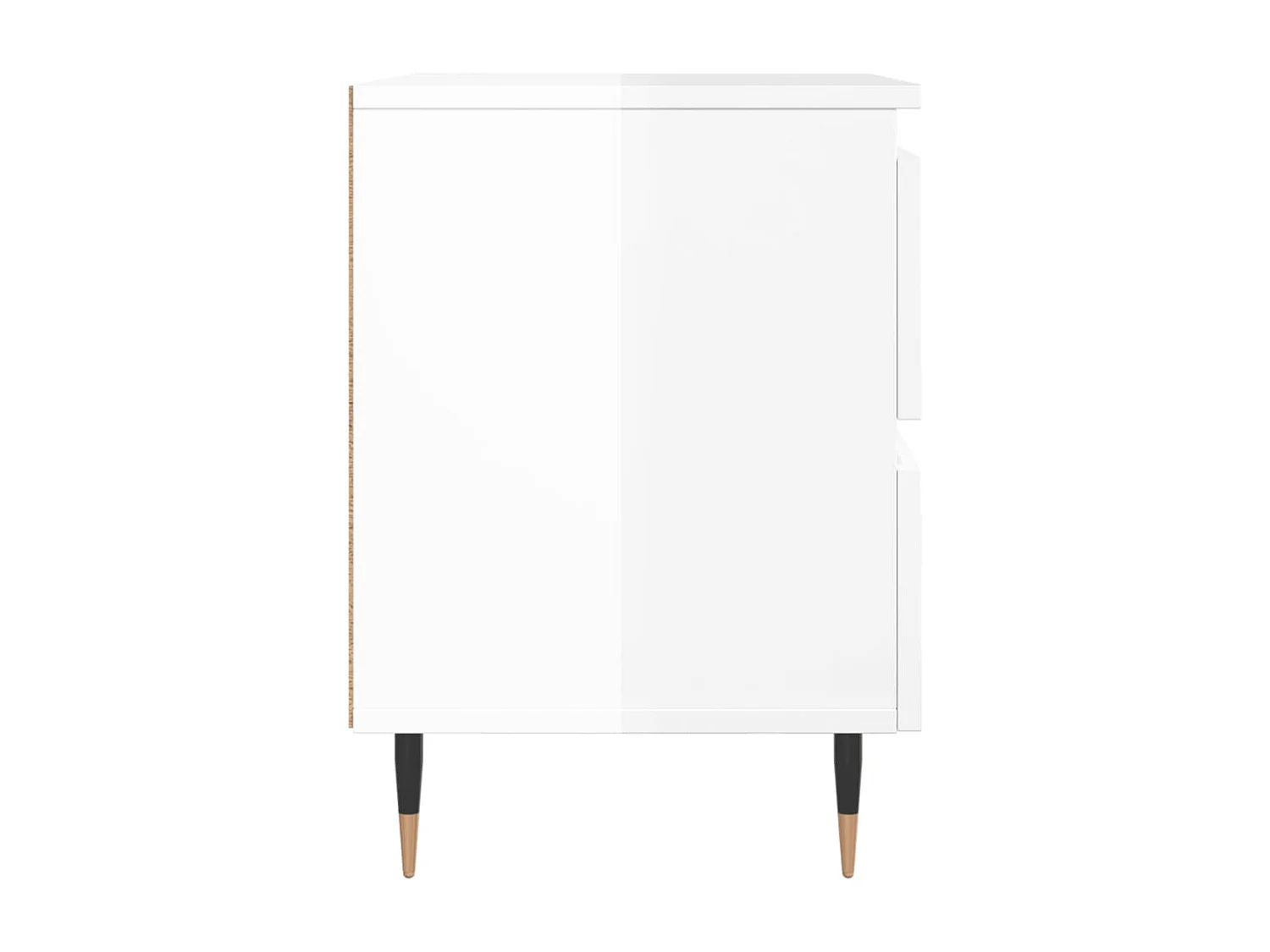 Tables de chevet 2 pcs blanc brillant 40x35x50 cm