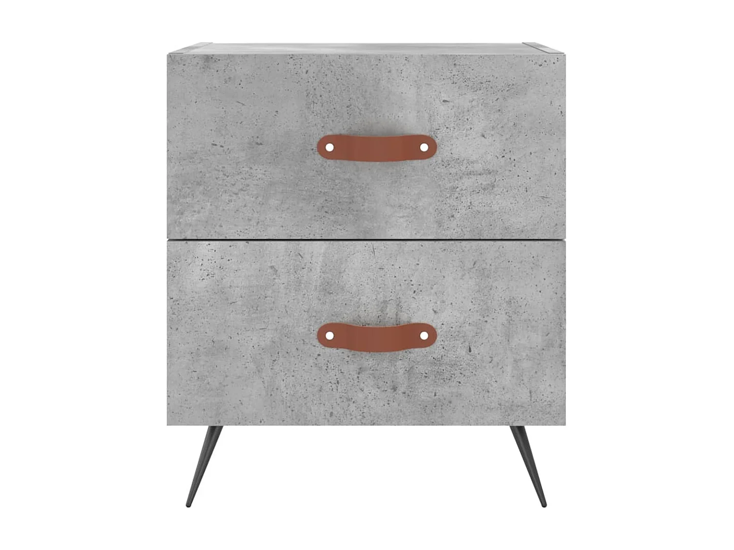 Mesita noche 2 uds madera ingeniería gris hormigón 40x35x47,5cm