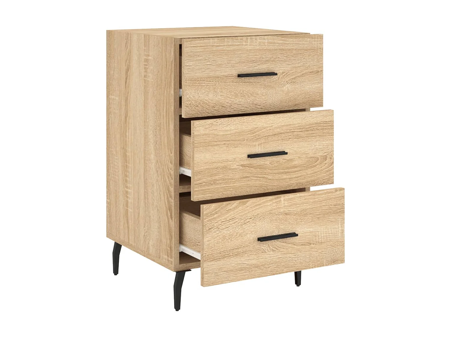 Table de chevet chêne sonoma 40x40x66 cm bois d'ingénierie