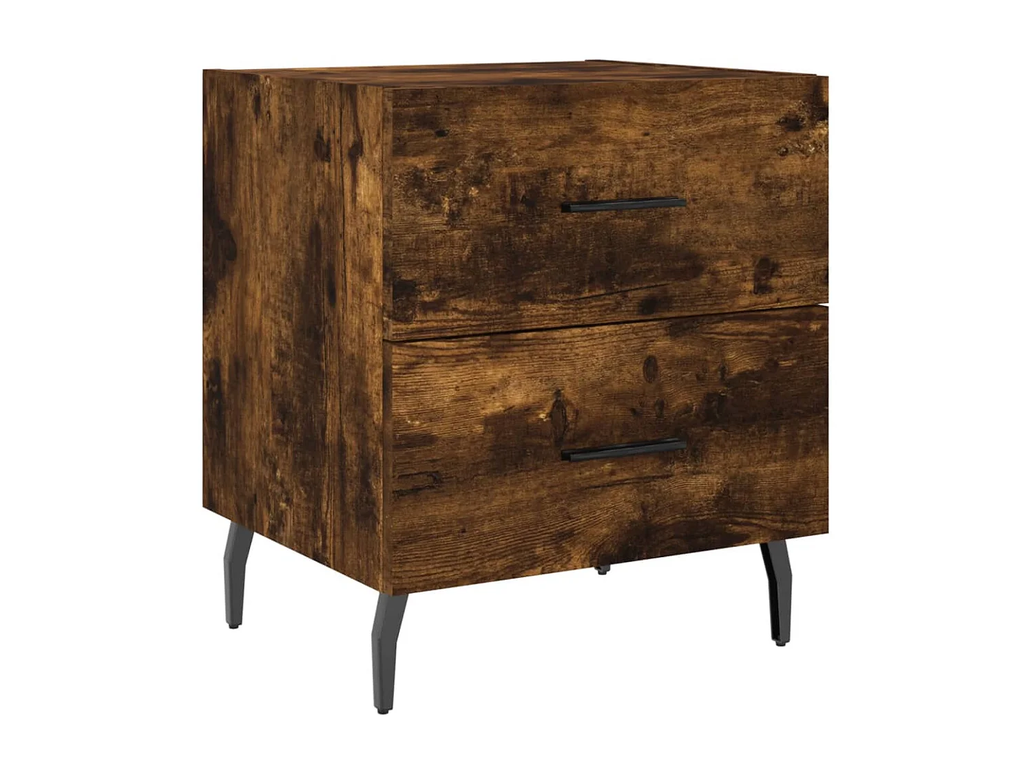 Table de chevet chêne fumé 40x35x47,5 cm bois d’ingénierie