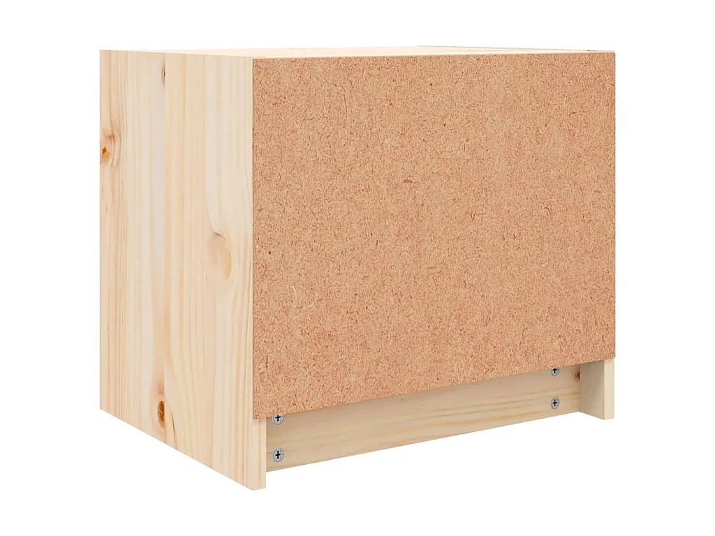 Comodino 40x31x35,5 cm in Legno Massello di Pino
