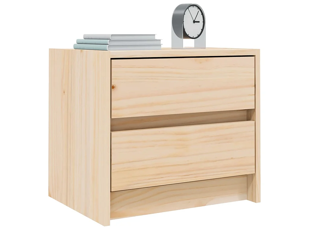 Comodino 40x31x35,5 cm in Legno Massello di Pino