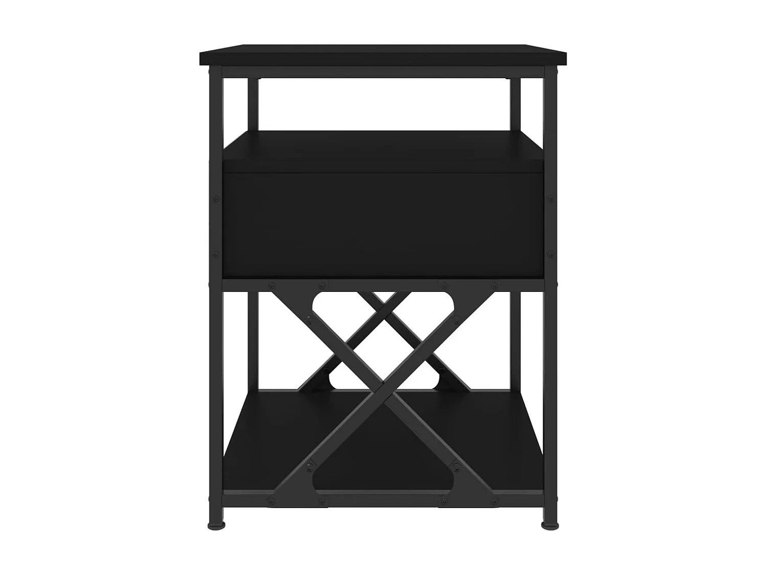 Nachttische 2 Stk. Schwarz 40x42x55 cm Holzwerkstoff