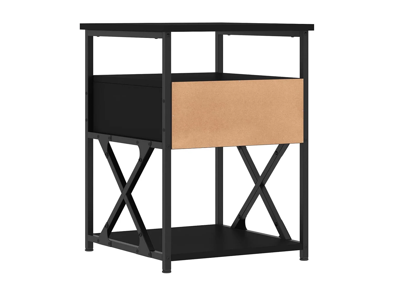 Nachttische 2 Stk. Schwarz 40x42x55 cm Holzwerkstoff