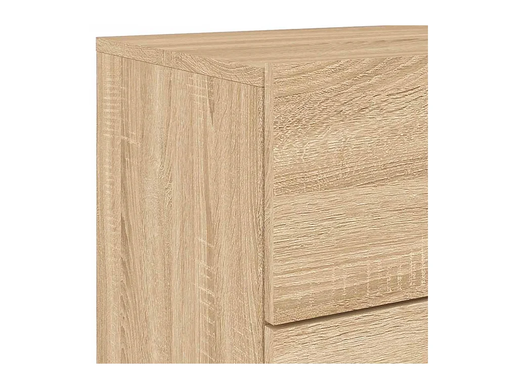 Comodino a Parete con luci LED Rovere Sonoma
