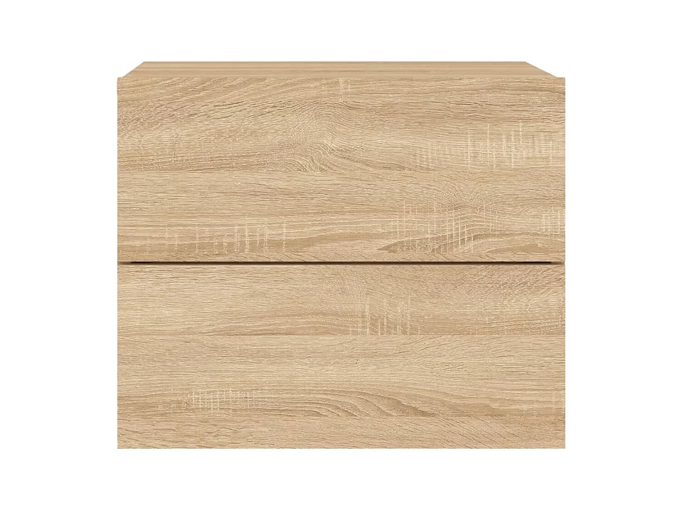 Comodino a Parete con luci LED Rovere Sonoma