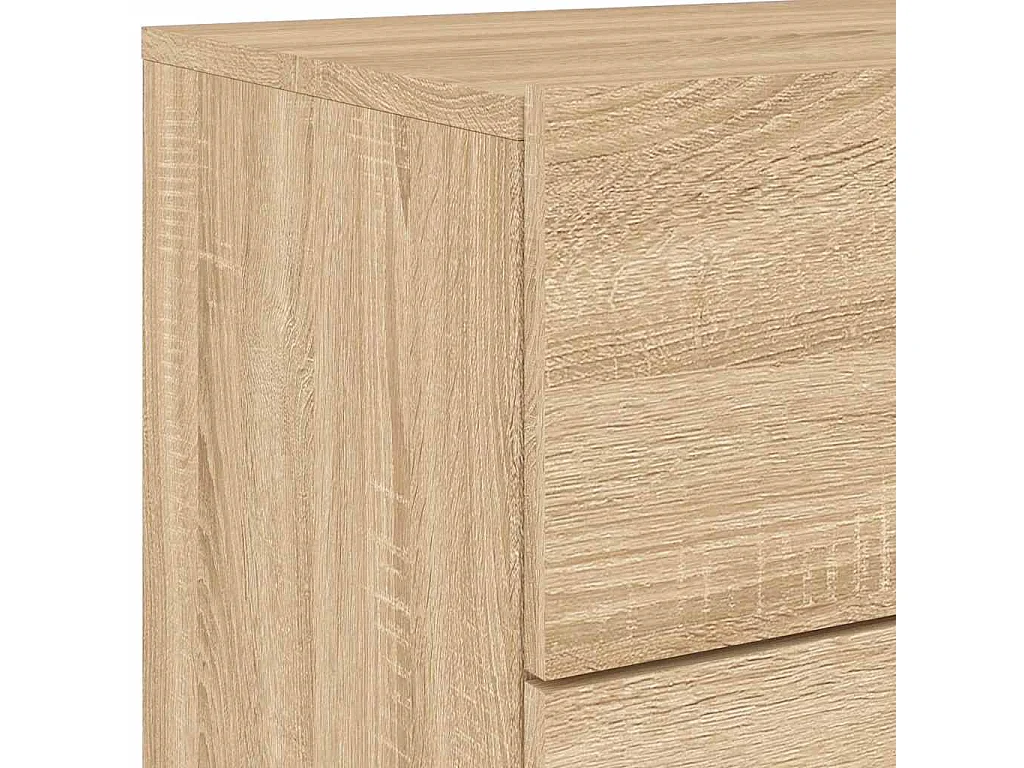 Table de chevet murale avec lumières LED chêne sonoma