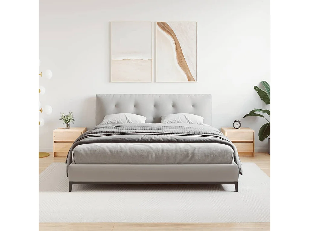 Comodini 2 pz 40x31x35,5 cm in Legno Massello di Pino