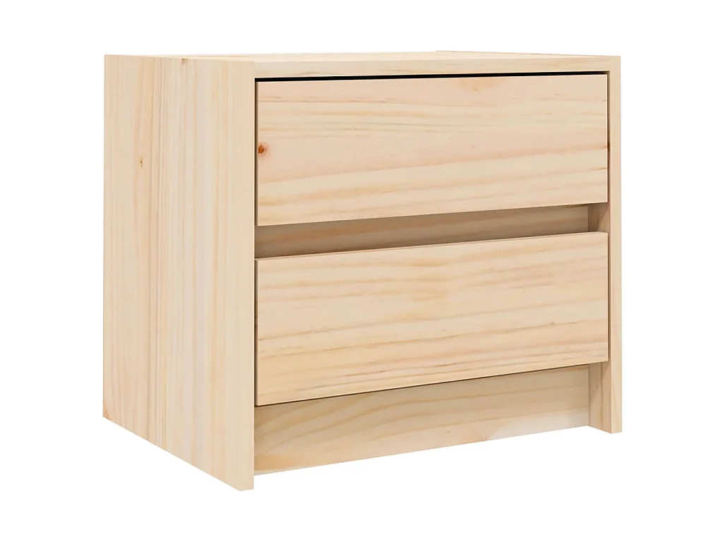 Comodini 2 pz 40x31x35,5 cm in Legno Massello di Pino