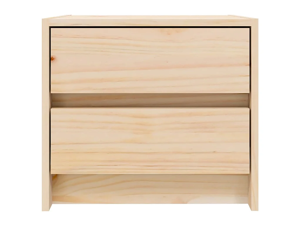 Comodini 2 pz 40x31x35,5 cm in Legno Massello di Pino