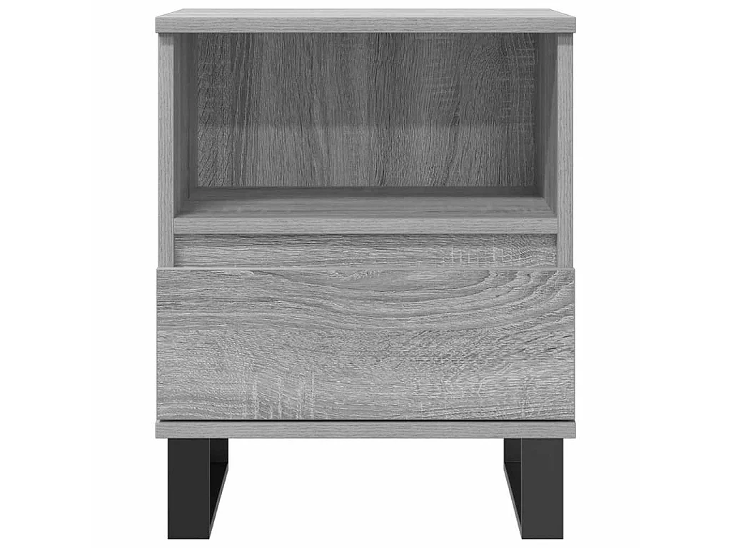 Nachttische 2 Stk. Grau Sonoma 40x35x50 cm Holzwerkstoff