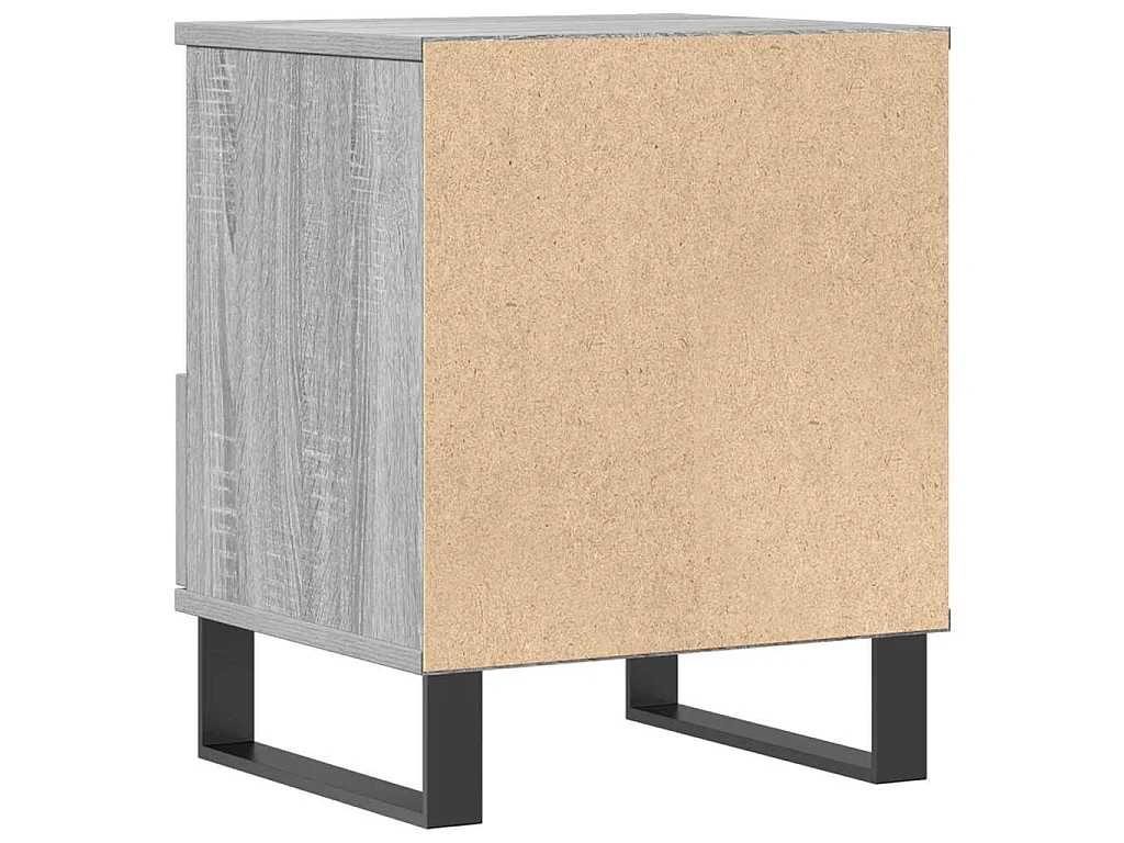Nachttische 2 Stk. Grau Sonoma 40x35x50 cm Holzwerkstoff