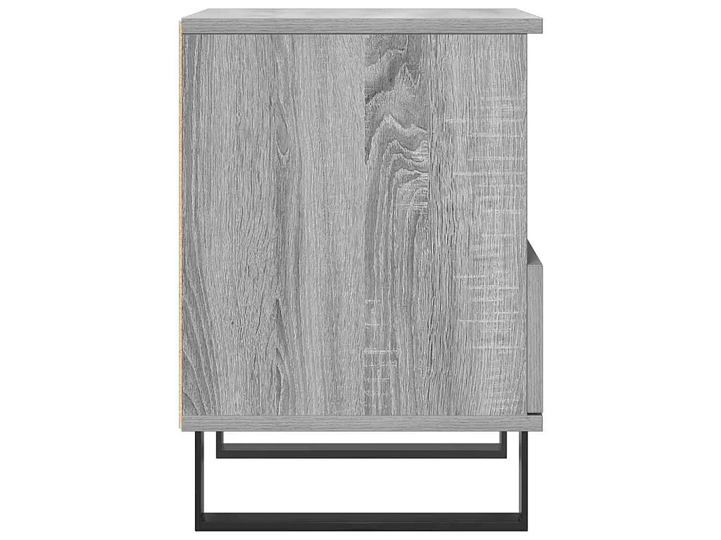 Nachttische 2 Stk. Grau Sonoma 40x35x50 cm Holzwerkstoff