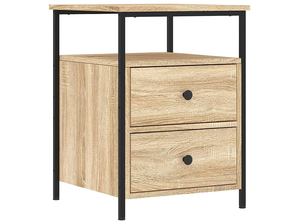 Nachtkastje 44x45x60 cm bewerkt hout sonoma eikenkleurig
